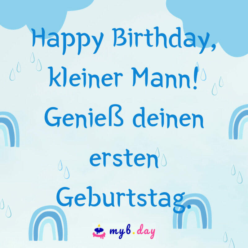 Mity Rain Hochstuhl-Banner Zum 1. Geburtstag – Nautisches Design Mit Blauen Bändern, Jute & Handgemacht