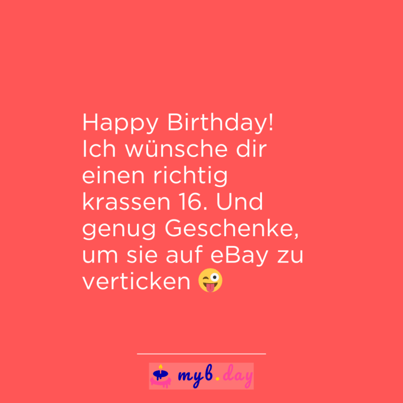 ⇒ Glückwünsche zum 16. Geburtstag 80 junge Sprüche