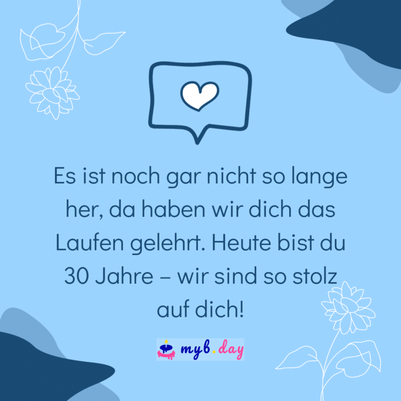 ᐅ Glückwünsche zum 30. Geburtstag 50 liebevolle Sprüche