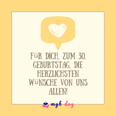 ᐅ Glückwünsche zum 30. Geburtstag 50 liebevolle Sprüche