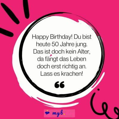 ⇒ Glückwünsche zum 50. Geburtstag 60 fröhliche Sprüche