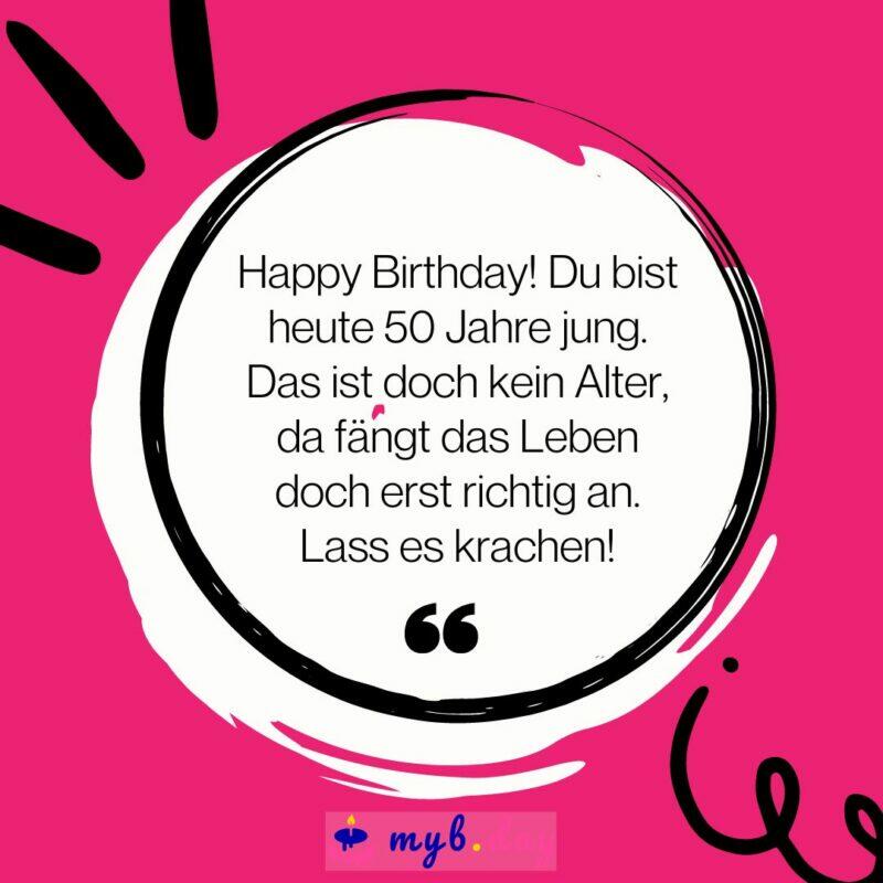 ⇒ Glückwünsche zum 50. Geburtstag 60 fröhliche Sprüche