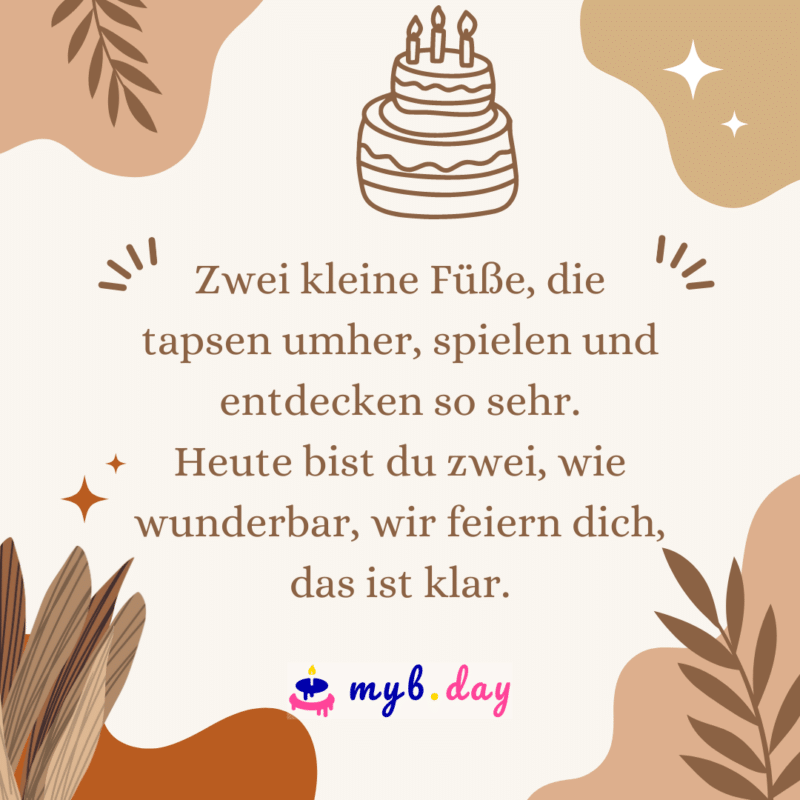 Glückwünsche zum 2. Geburtstag Liebevolle Sprüche