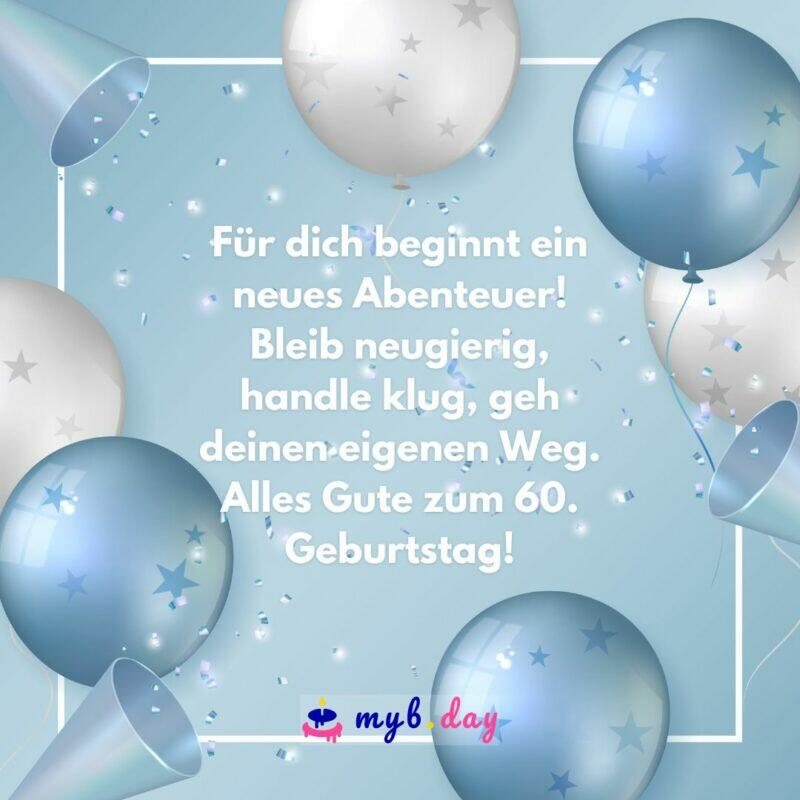 ⇒ Glückwünsche zum 60. Geburtstag Herzlich bis Humorvoll