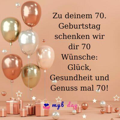Glückwünsche zum 70. Geburtstag 40 herzliche Sprüche