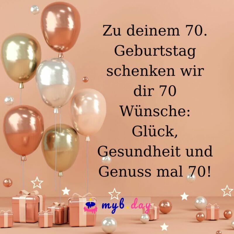 Glückwünsche zum 70. Geburtstag 40 herzliche Sprüche