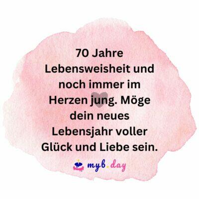 Glückwünsche zum 70. Geburtstag 40 herzliche Sprüche
