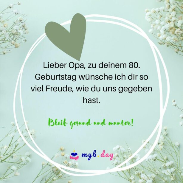 Gedichte Zum 80 Geburtstag Opa