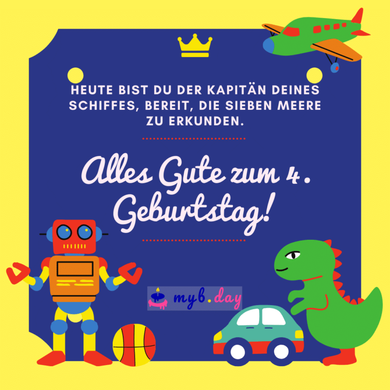 Glückwünsche zum 4. Geburtstag Lustige Sprüche für Kinder