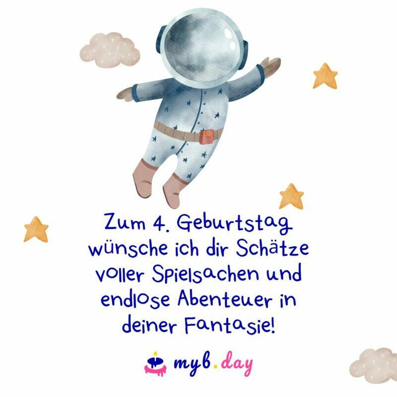 Glückwünsche zum 4. Geburtstag Lustige Sprüche für Kinder