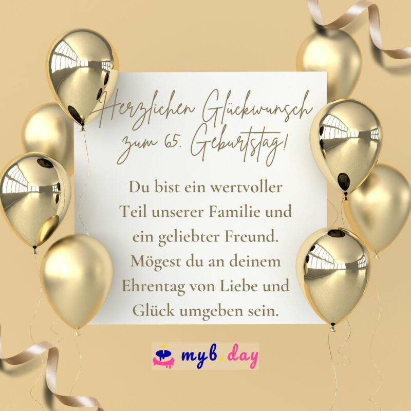 Glückwünsche zum 65. Geburtstag Sprüche und Gratulation