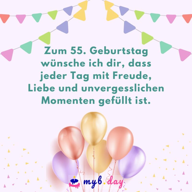 Geburtstagswunsche Zum 55 Fur Eine Frau