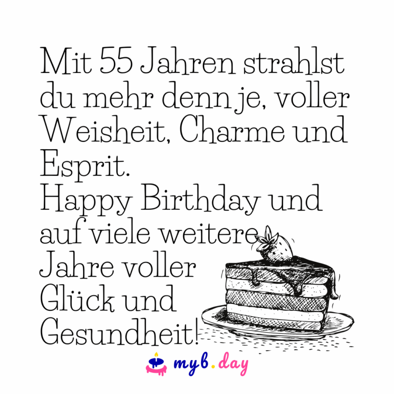 Geburtstagswunsche Zum 55 Fur Eine Frau