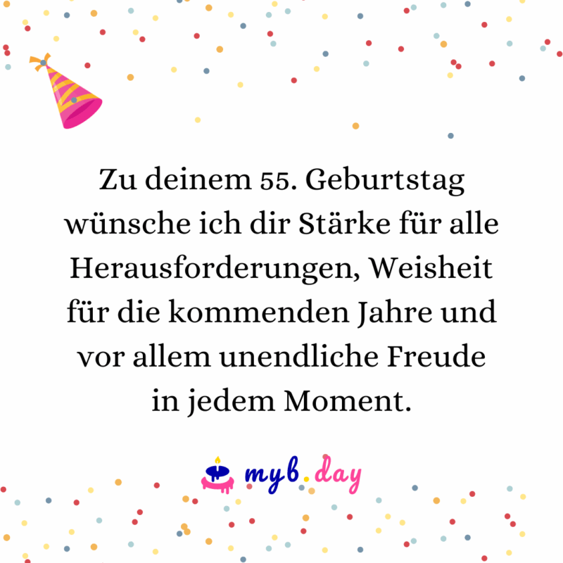 Glückwünsche zum 55. Geburtstag Sprüche und Gratulation