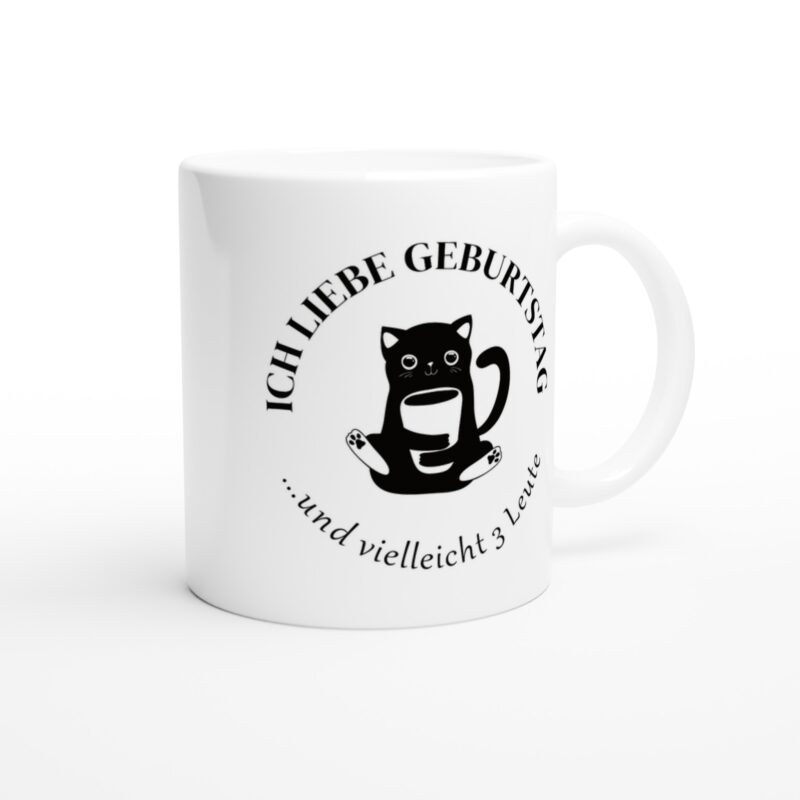 Tasse - Ich liebe Geburtstag und 3 Leute - 325ml