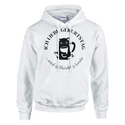 Hoodie - Ich liebe Geburtstag und 3 Leute - Unisex