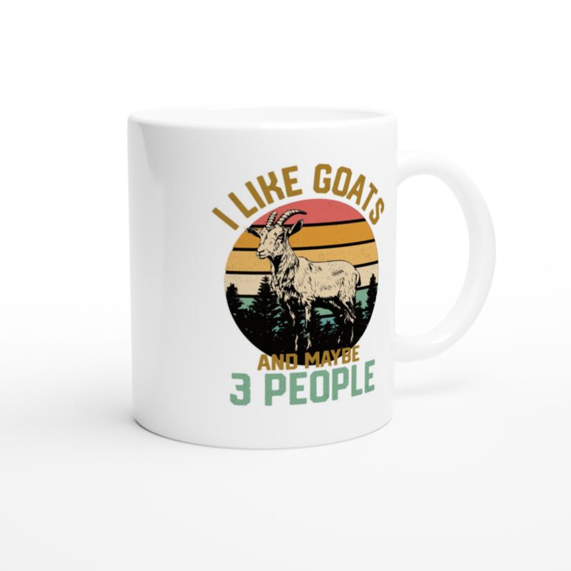 Tasse - I Like Goats and mybe 3 People - Ziege - 325ml