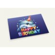 Geburtstagskarte - Happy Birthday - Delfinbaby - 10 Stk