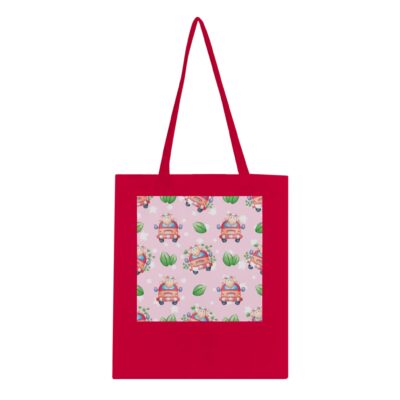 Tote Bag - Schaf im Auto - Pattern - Baumwolle