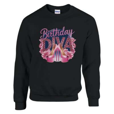 Sweatshirt - Birthday Diva - High Heels - Unisex