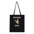 Tote Bag - Psycho Dad mit Devil Horns - Baumwolle