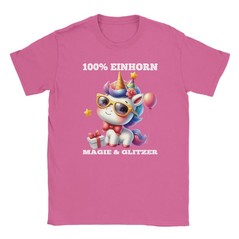 T-Shirt - 100% Einhorn - Magie und Glitzer  - Unisex