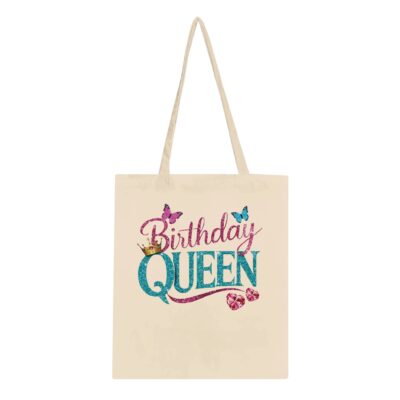 Tote Bag - Birthday Queen - Schmetterlinge - Baumwolle