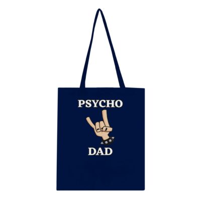 Tote Bag - Psycho Dad mit Devil Horns - Baumwolle