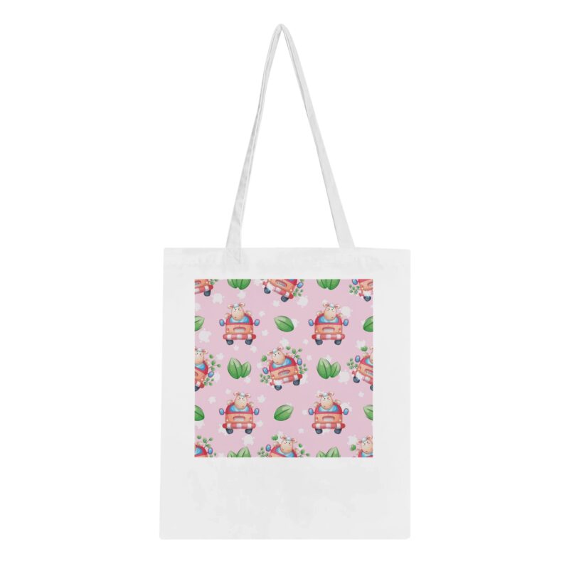 Tote Bag - Schaf im Auto - Pattern - Baumwolle