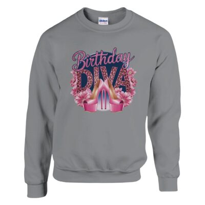 Sweatshirt - Birthday Diva - High Heels - Unisex