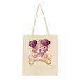 Tote Bag - Hund mit Knochen - Baumwolle