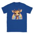 T-Shirt - Glitzer Regenbogen Giraffe - Unisex