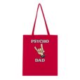 Tote Bag - Psycho Dad mit Devil Horns - Baumwolle