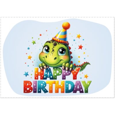 Geburtstagskarte - Happy Birthday - Dino - 10 Karten Set