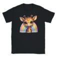 T-Shirt - Glitzer Regenbogen Giraffe - Unisex