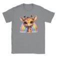 T-Shirt - Glitzer Regenbogen Giraffe - Unisex