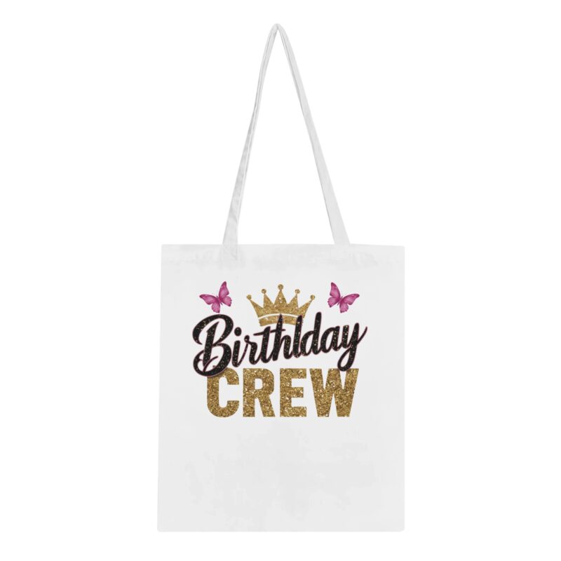 Tote Bag - Birthday Crew - Schmetterlinge - Baumwolle