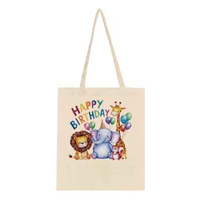 Tote Bag - Happy Birthday - Tiere - Baumwolle