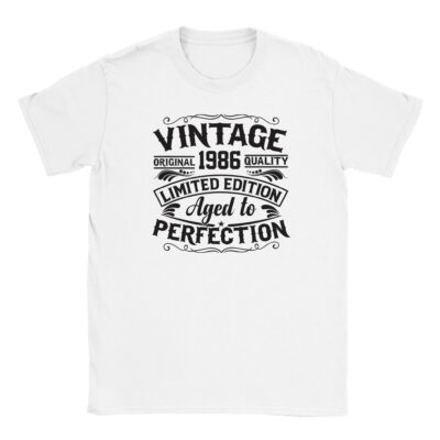 T-Shirt - Vintage 1986 - Aged to Perfection - Unisex