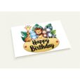 Geburtstagskarte - Happy Birthday - Dschungel-Tiere - 10 Stk