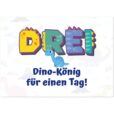 Geburtstagskarte - Dino-König für einen Tag für Jungen zum 3. Geburtstag