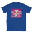 T-Shirt - Birthday Girl - Smiley mit Sternen - Unisex