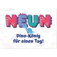 Geburtstagskarte - Dino-König für einen Tag für Jungen zum 9. Geburtstag