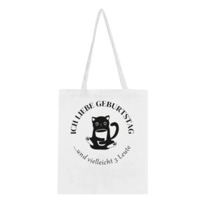 Tote Bag - Katze - Ich liebe Geburtstag - Baumwolle