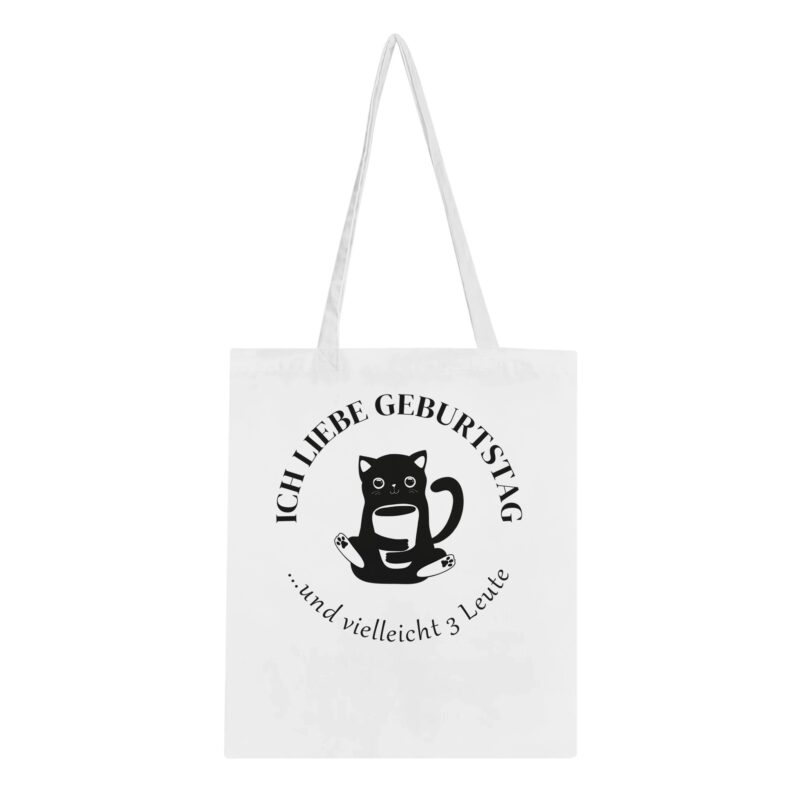 Tote Bag - Katze - Ich liebe Geburtstag - Baumwolle