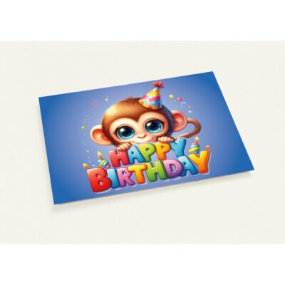 Geburtstagskarte - Happy Birthday - Affenbaby - 10 Stk A6