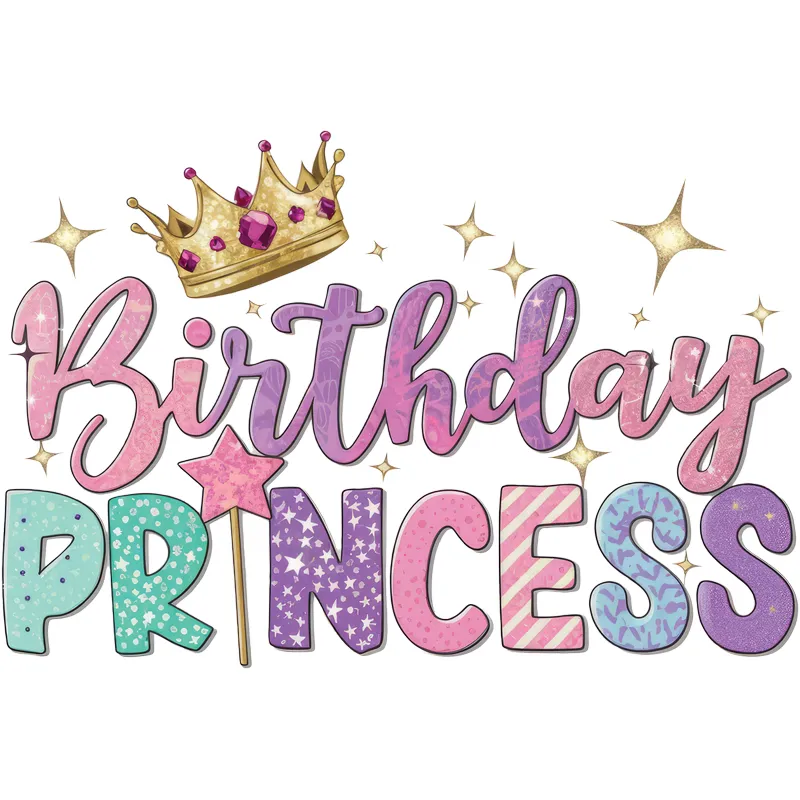 Birthday Princess - Krone & Sterne