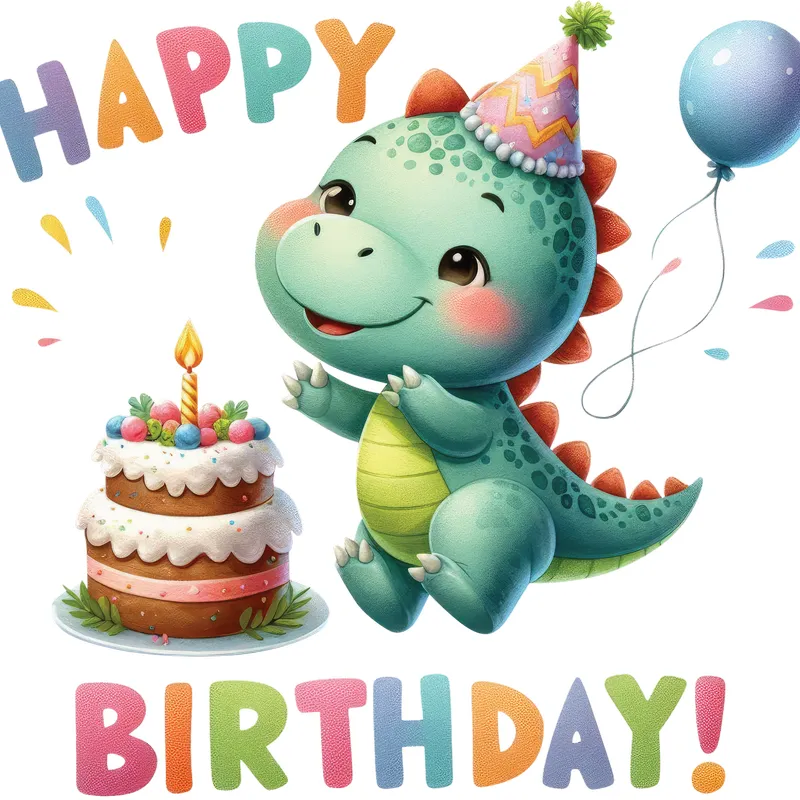 Happy Birthday - Lustiger Dino