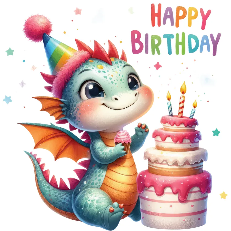 Happy Birthday - Süßer Drache