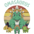 Omasaurus - Dino Oma mit 3 Kinder Dinos